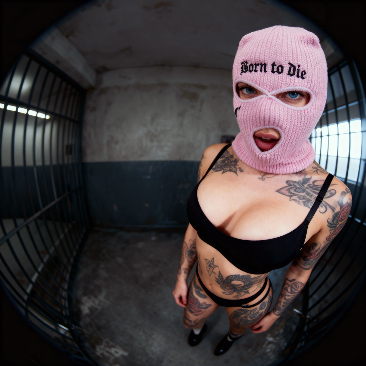 Born To Die Balaclava in Pink