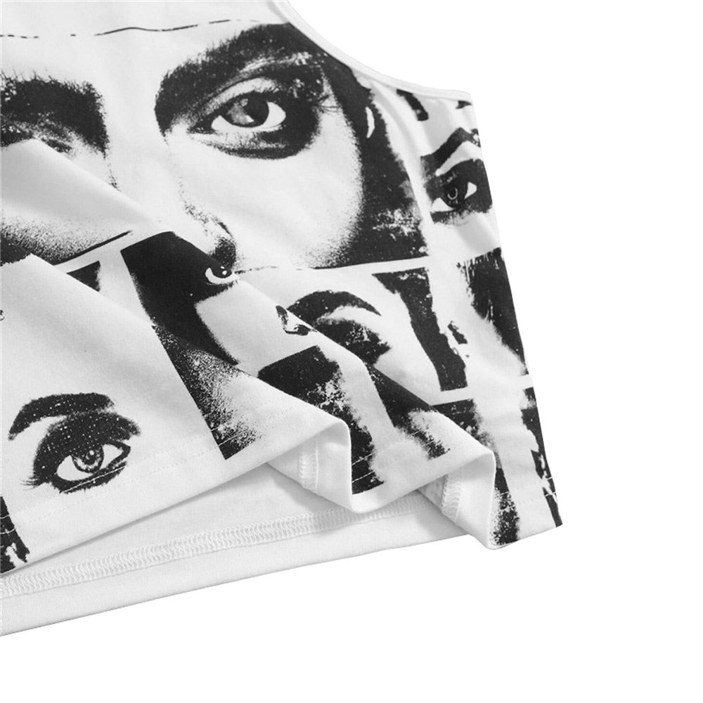 アイズ グラフィック クロップ タンク トップ