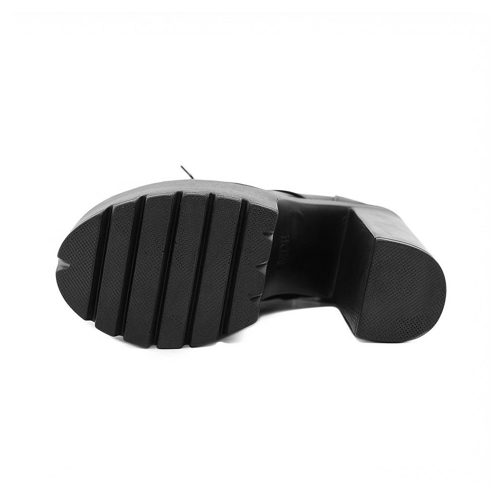 ハイヒール レースアップ プラットフォーム アンクル ブーツ