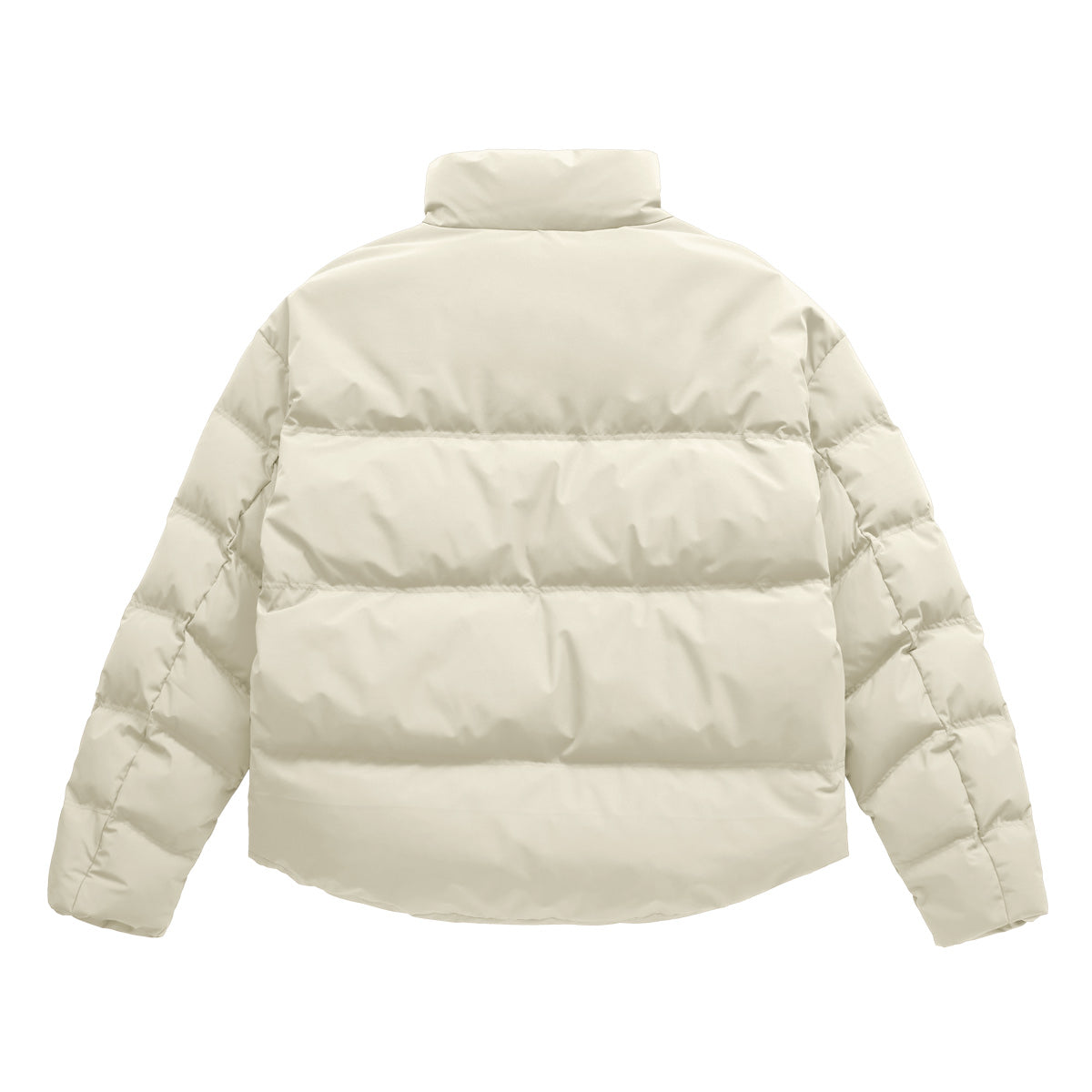 Beige Puffer Jacket - Versatile Unisex Outerwear