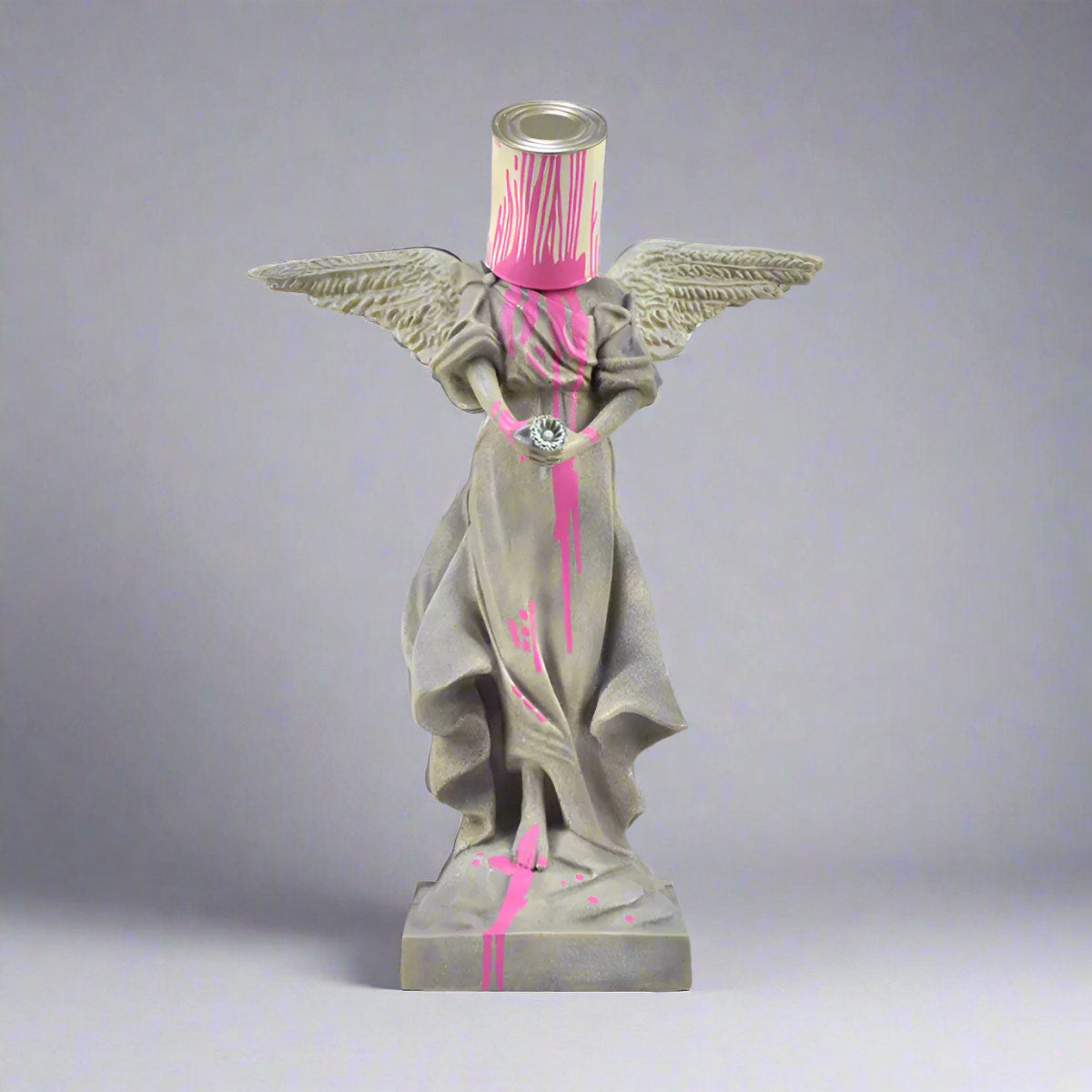 Street Art Angel Statue Modern Graffiti Sculpture Decor
