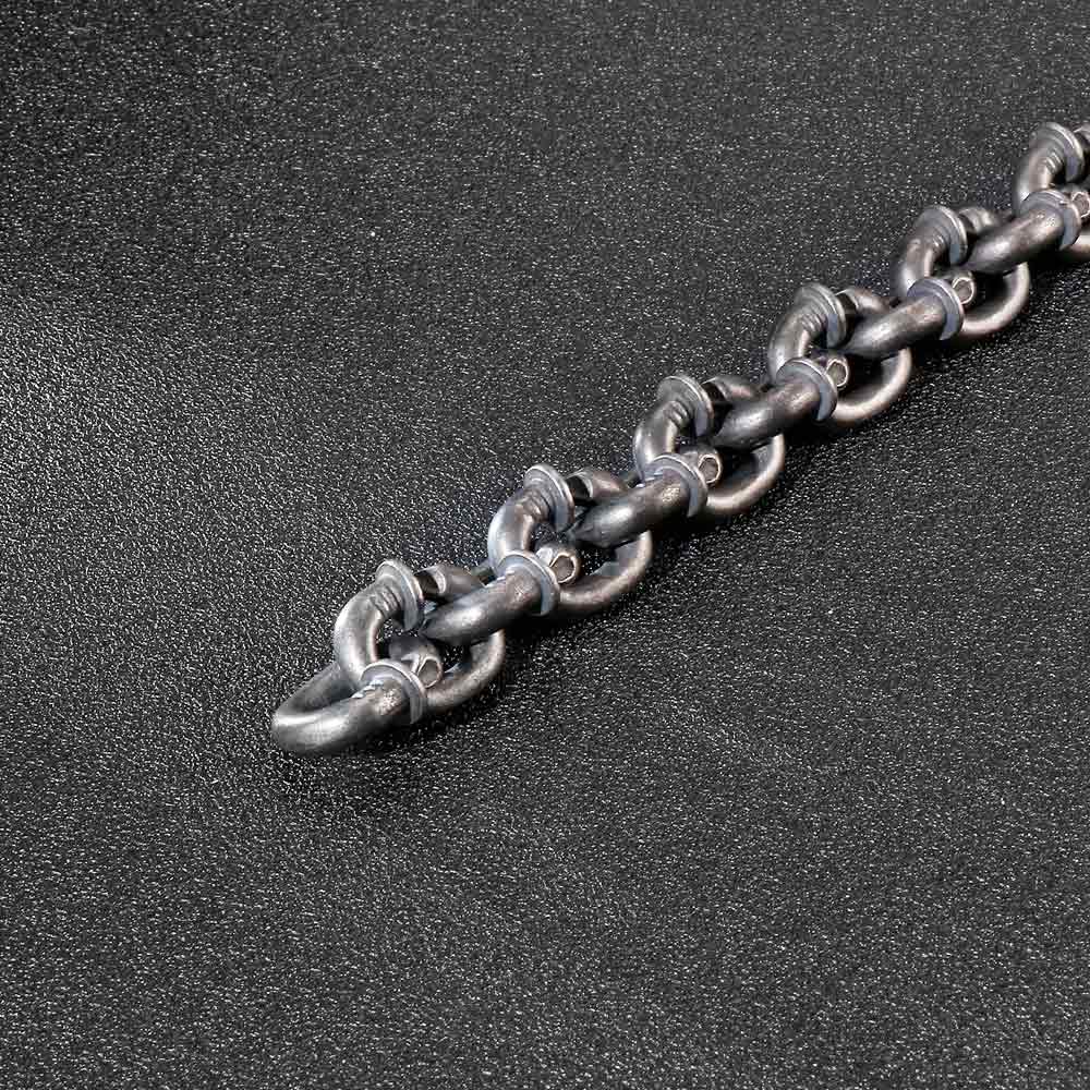 Bent Nail Link Bracelet - Stainless Steel Gothic Punk Chain