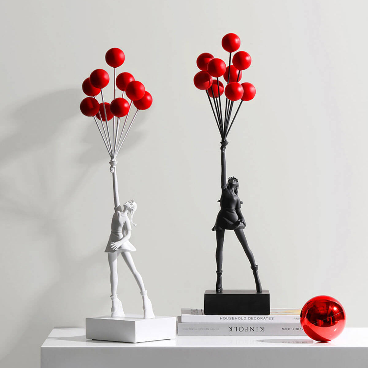 Flying Balloon Girl Banksy Statue | Urban Art Sculpture