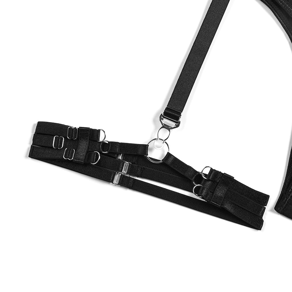 Chic black leg straps: elevate your lingerie game with style