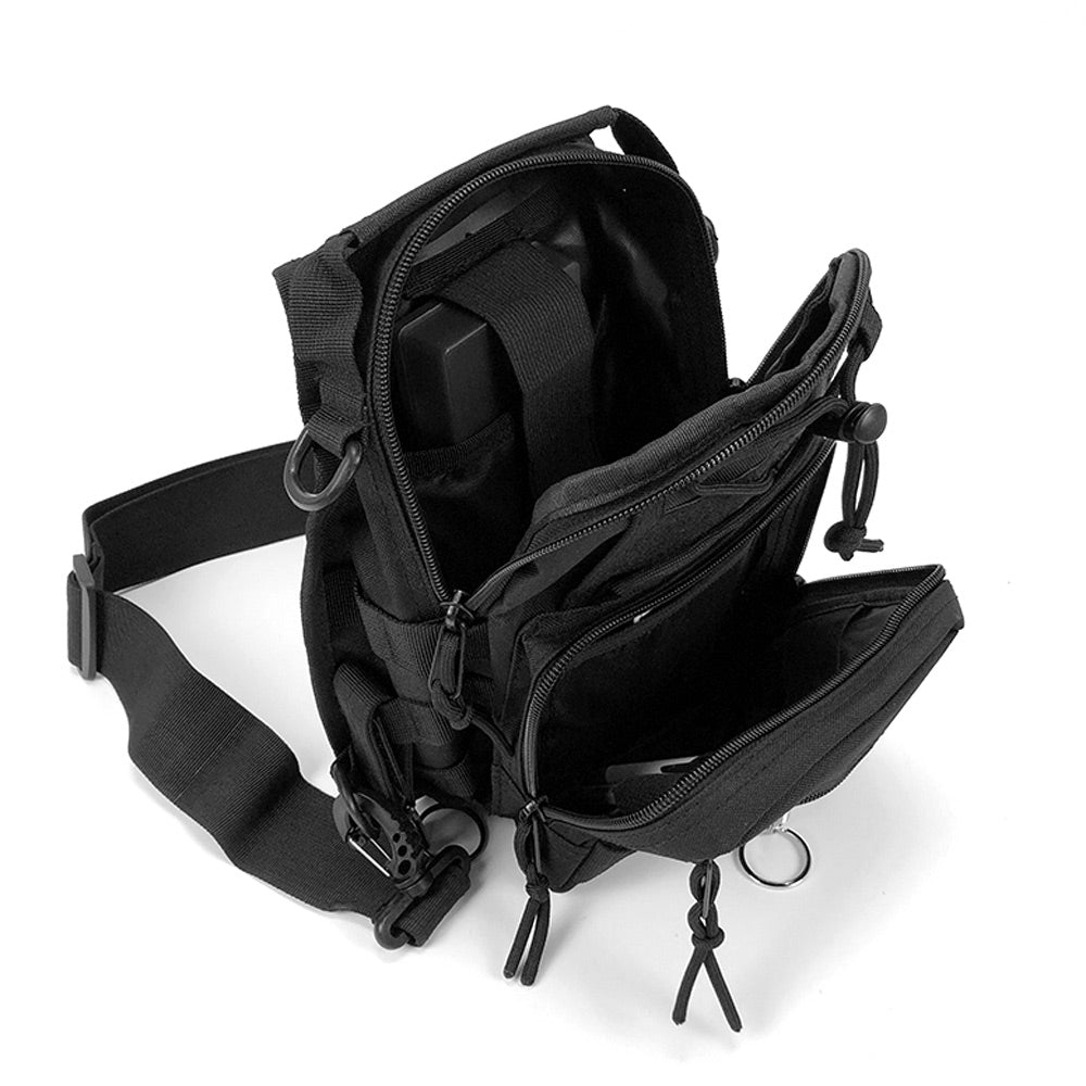 Urban Tactical Black Sling Bag - Techwear Shoulder Pack