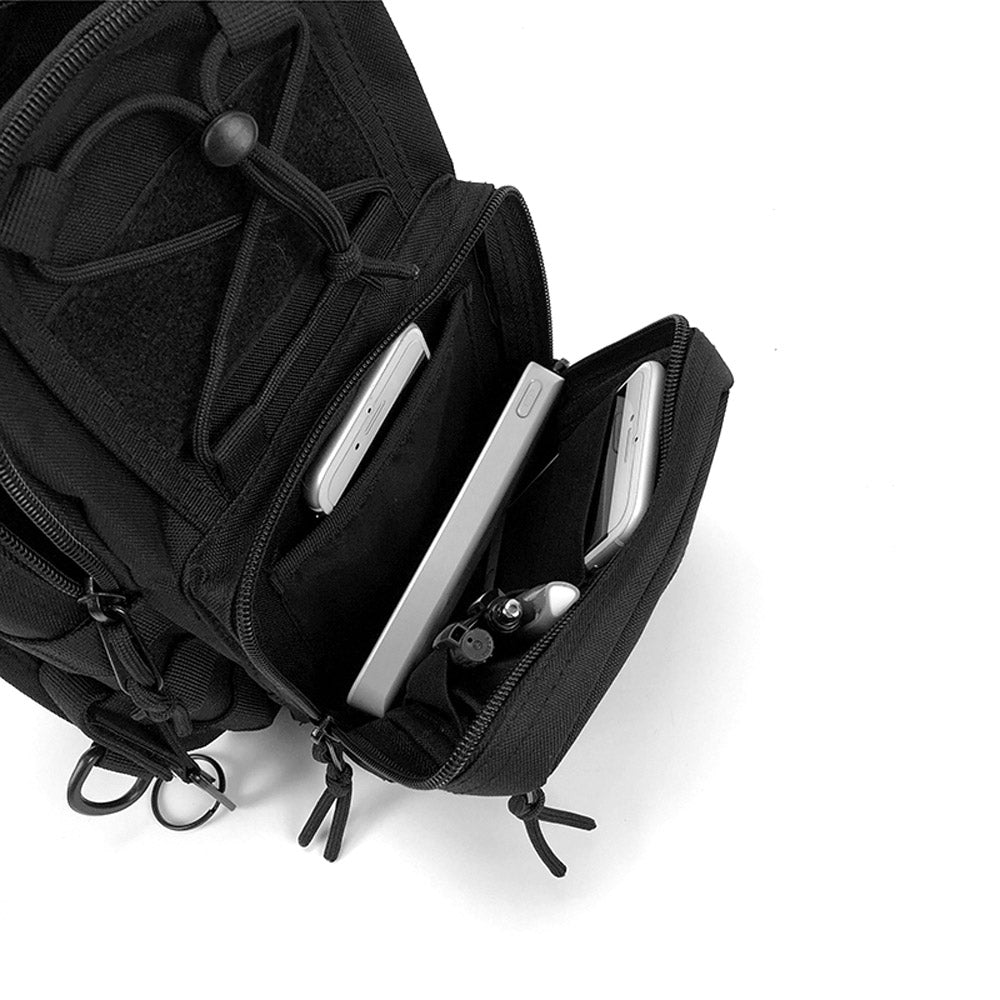 Urban Tactical Black Sling Bag - Techwear Shoulder Pack