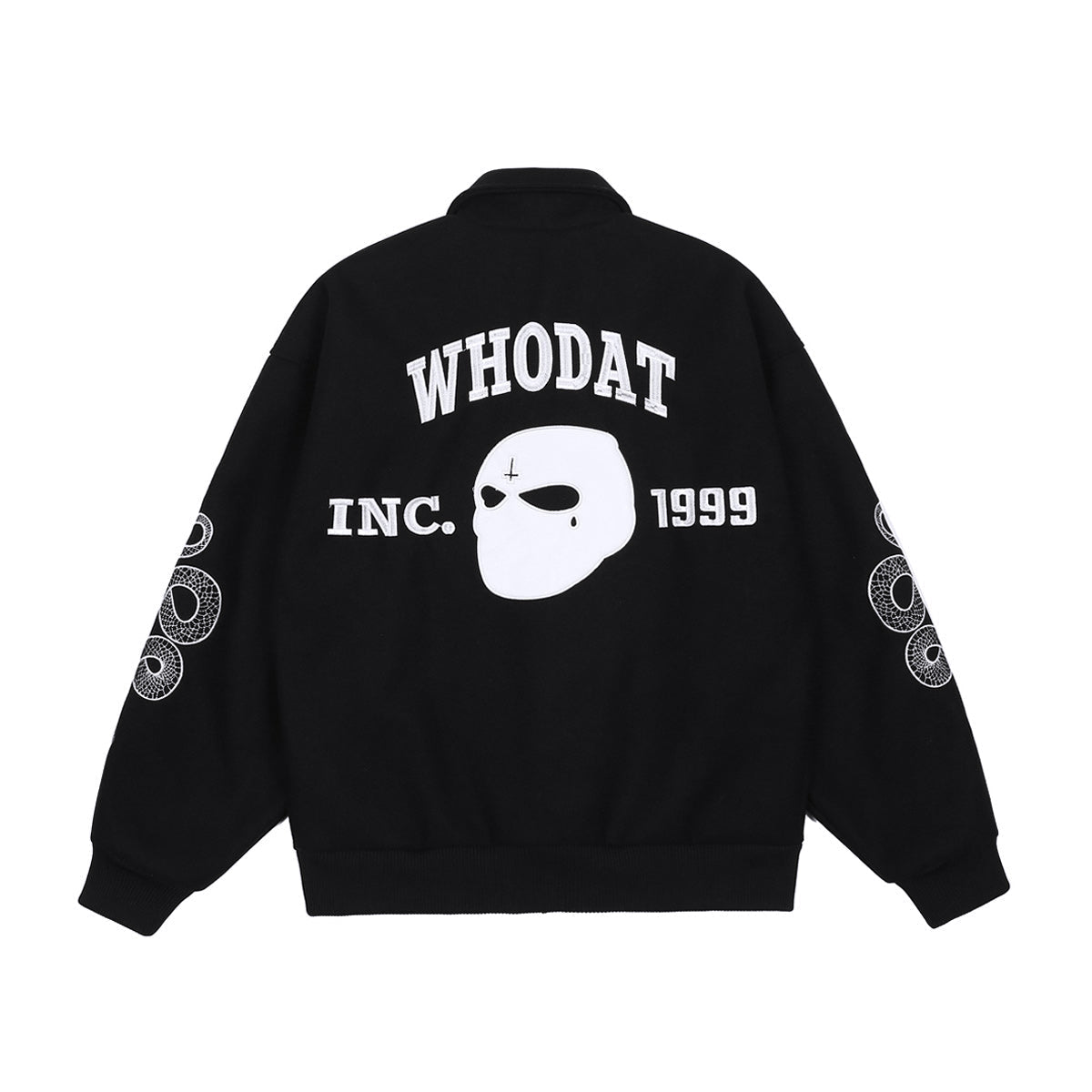 Knock Knock Varsity Jacket - Unisex Black College Jacket