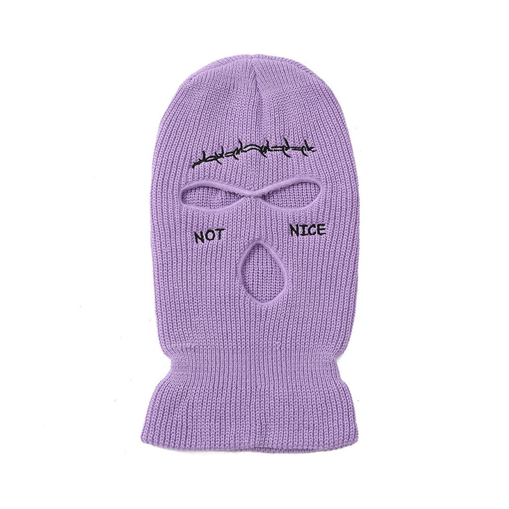 Not Nice Balaclava - 3 Hole Knitted Ski Mask Beanie