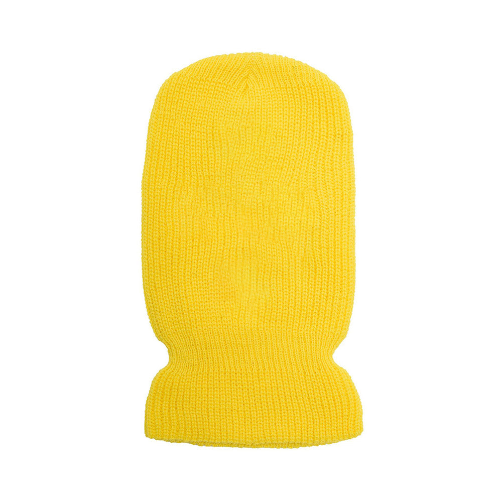 Sad Emoji Balaclava in Yellow - Smiley Face 3 Hole Ski Mask