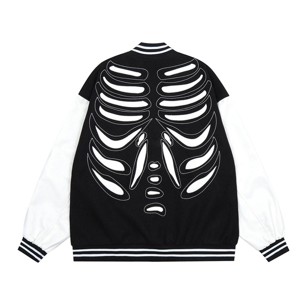 Skeleton Varsity Jacket - Bones Letterman Jacket