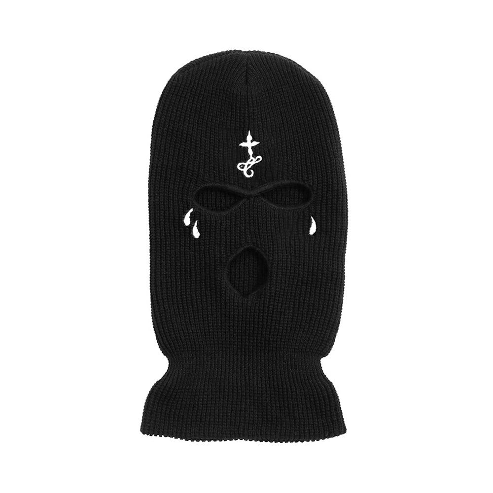 Teardrops Balaclava - Full Face Cover 3 Hole Black Ski Mask