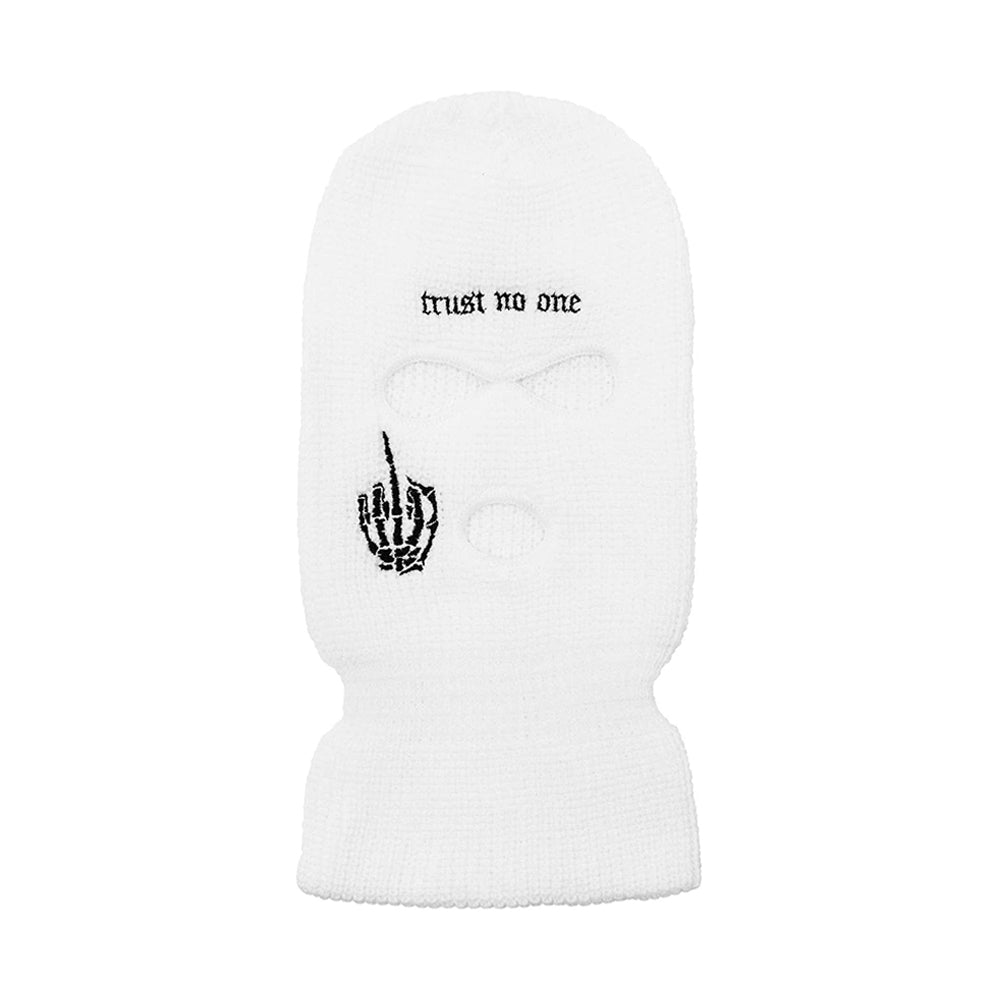 Trust No One Balaclava - 3 Hole Knitted Full Face Ski Mask