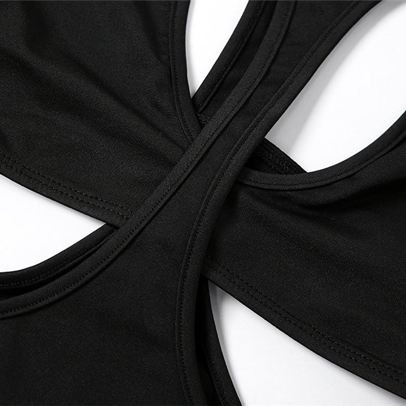 Hollow Out Long Sleeve Bodysuit in Black