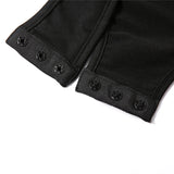 Hollow Out Long Sleeve Bodysuit in Black
