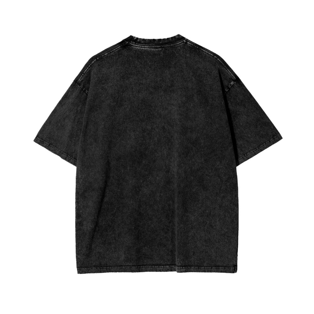 Urban Streetwear Drop Shoulder T-Shirt in Acid Wash