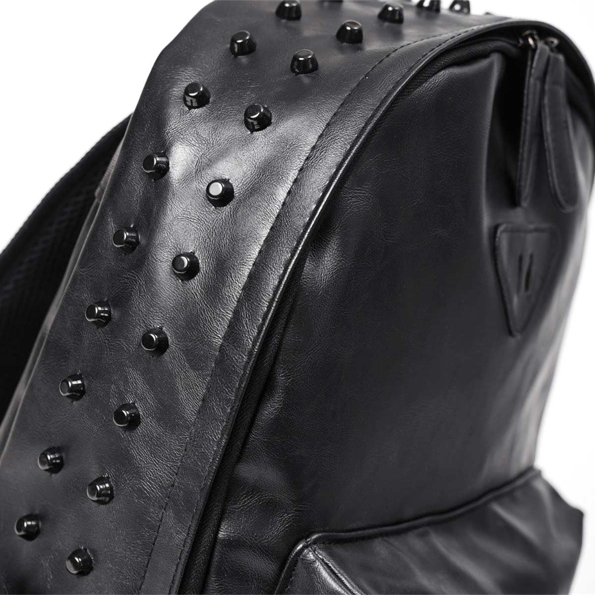Edgy Black Backpack - Punk Inspired Design