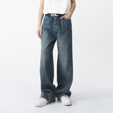Upgrade Your Wardrobe with Trendy Vintage Denim - Destroyed Pocket Straight Jeans