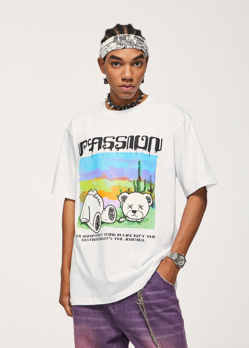 Killed Teddy Bear T-Shirt - Passion Graphic Tee Shirt