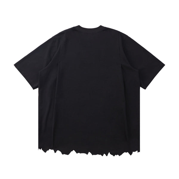 Black Ripped T-Shirt - Back View