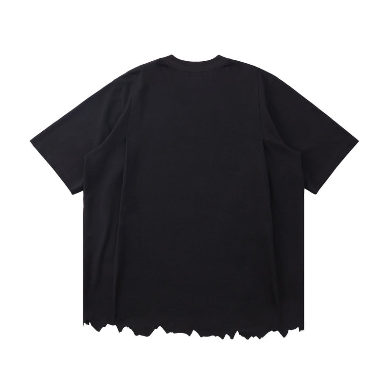 Black Ripped T-Shirt - Back View
