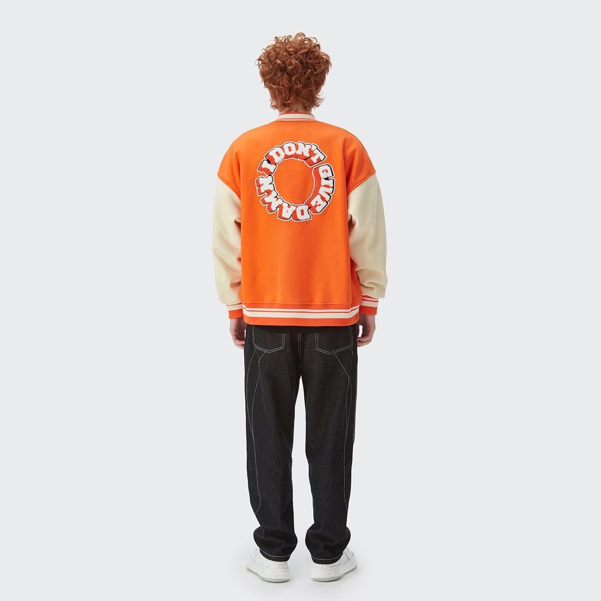 Vintage Baseball Jacket - Orange Varsity Outerwear