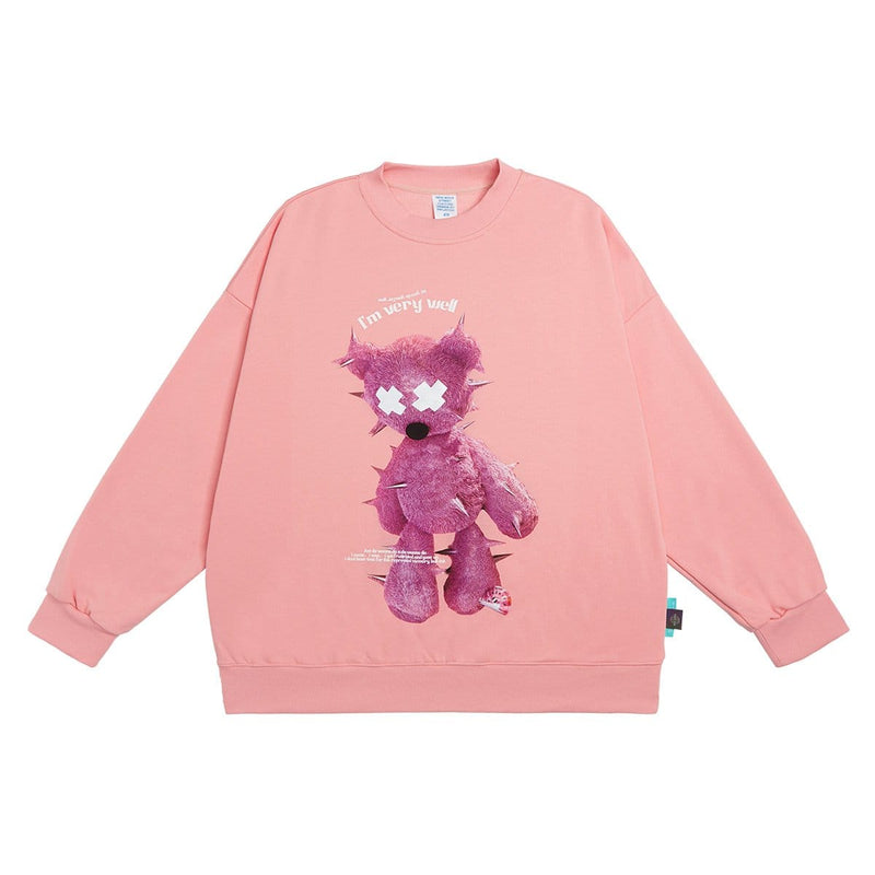 Reflective Teddy Bear Sweatshirt | Streetwear Crewneck