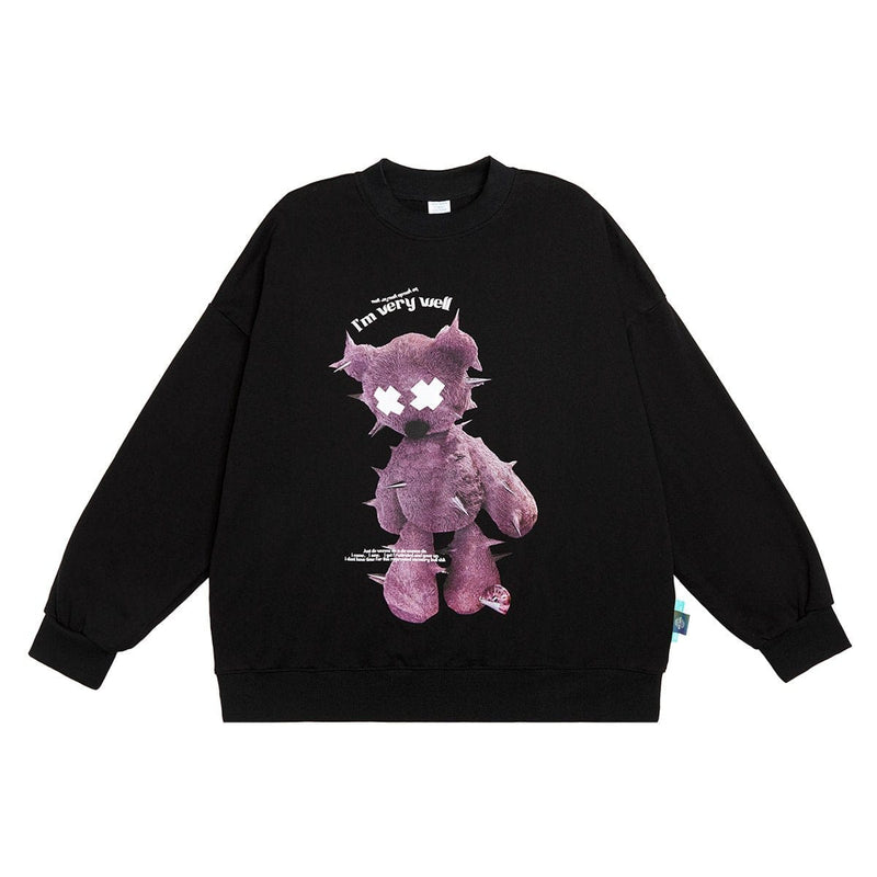 Reflective Teddy Bear Sweatshirt | Streetwear Crewneck