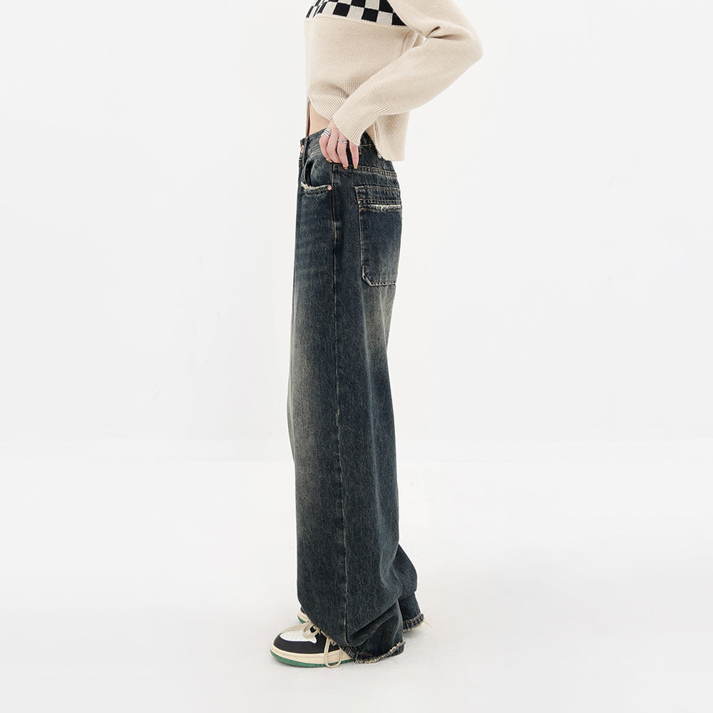 Retro High Rise Wide Leg Jeans | Women’s Baggy Denim Pants