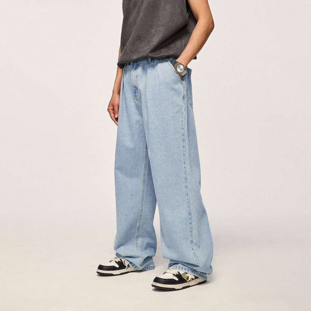 Retro Skate Jeans in Light Blue