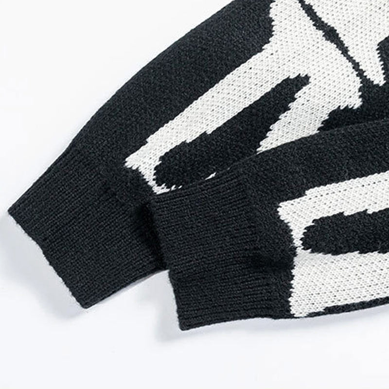 Skeleton Sweater - Unisex Gothic Punk Pullover in Black – ™