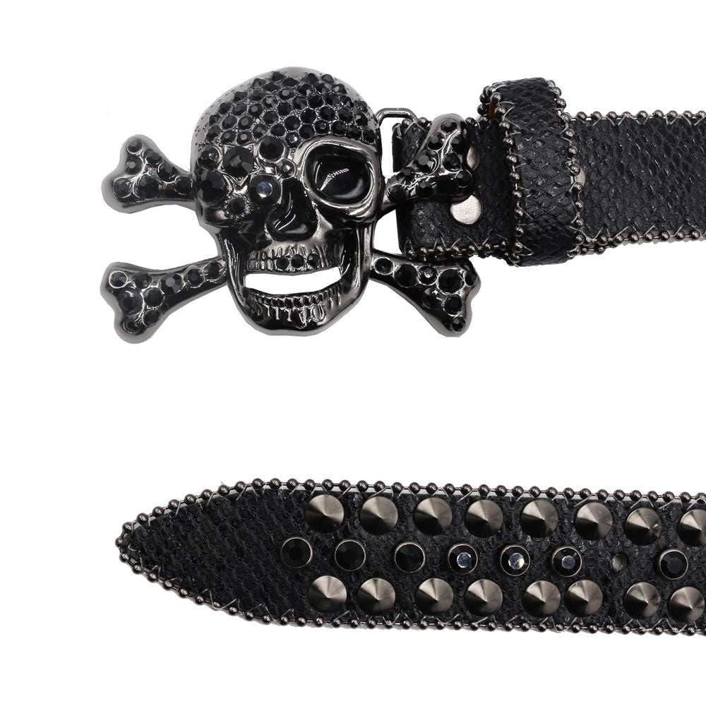 Skull Buckle Belt - Gothic Punk Accessory for Bold Fashion Choices