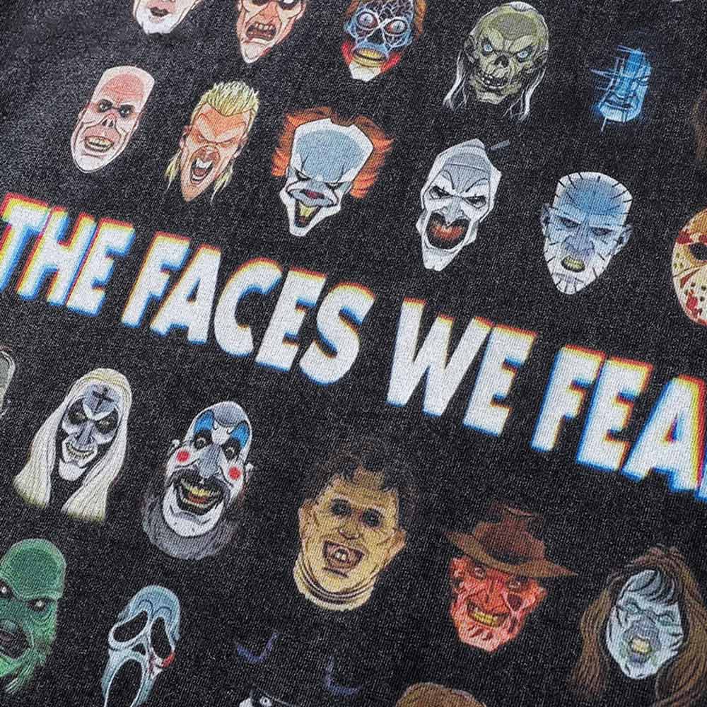 The Faces We Fear T-Shirt | Best Horror Movie Characters Tee