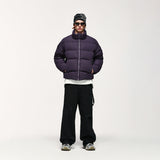Fashionable Purple Puffer Jacket for Cold Weather
