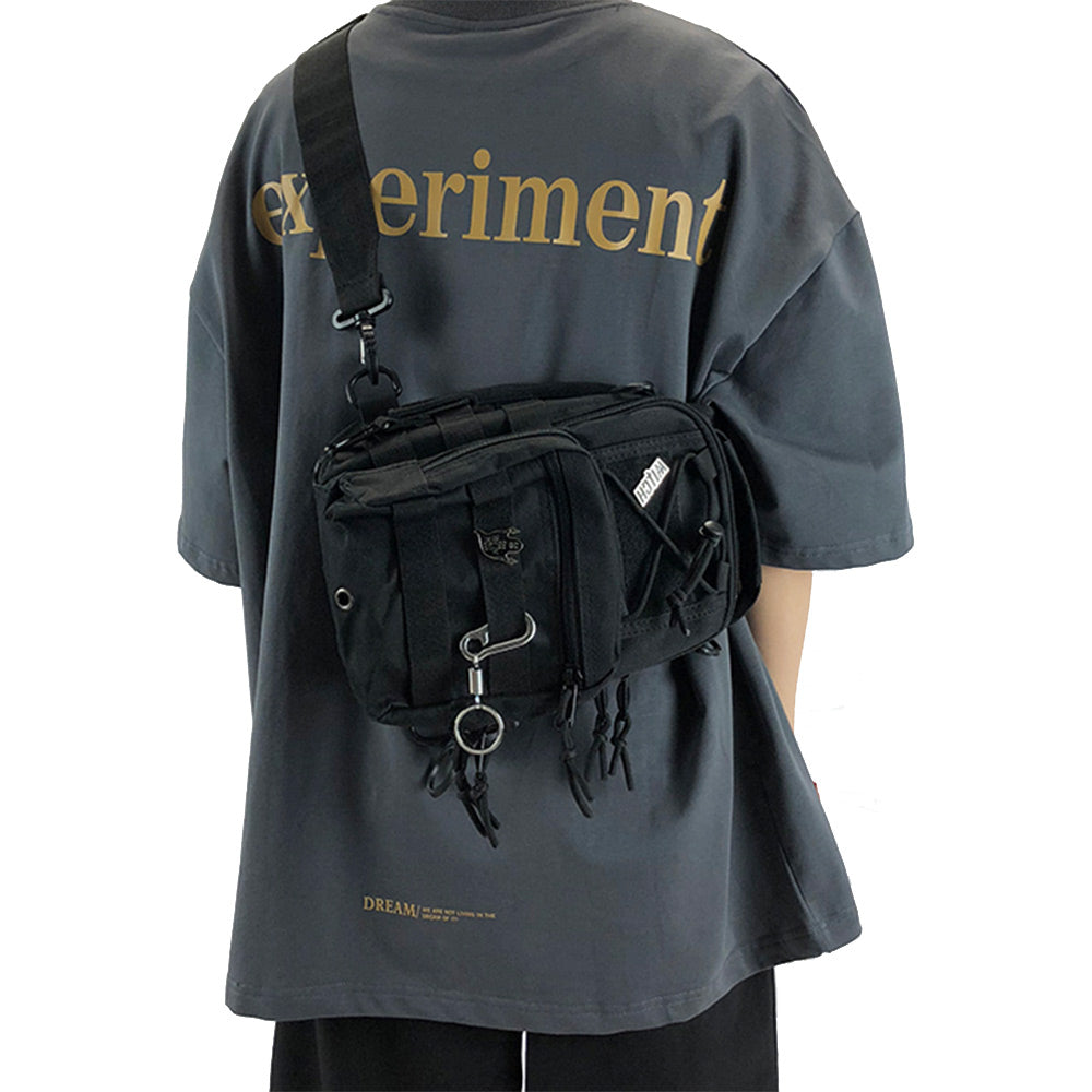 Urban Tactical Black Sling Bag - Techwear Shoulder Pack