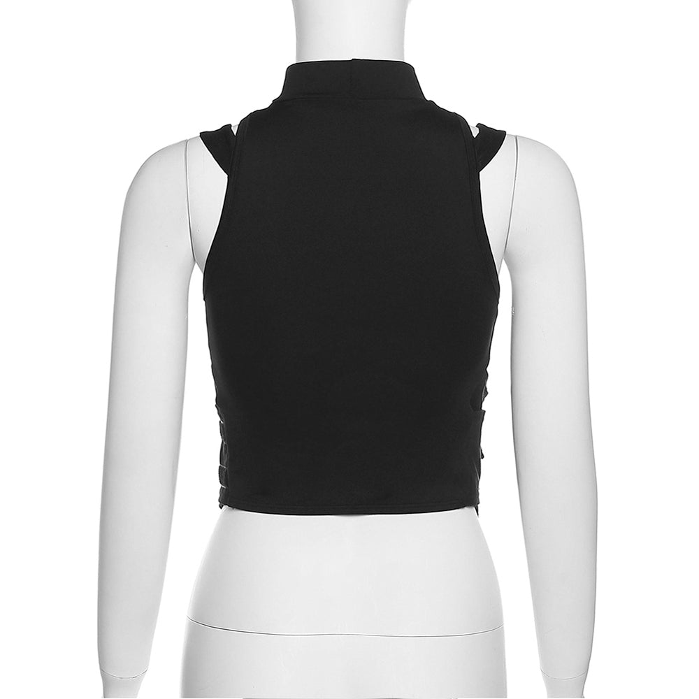 Versatile Women's Tactical Tank - Black Techwear Apparel for a Unique Edge