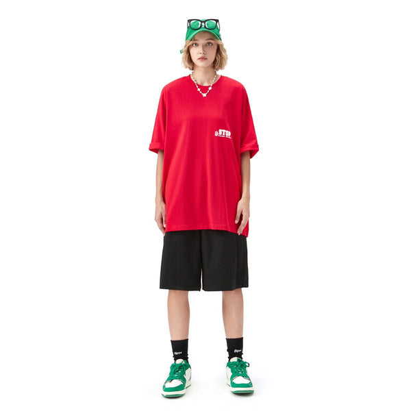 Don't Stop Sign T-Shirt - Oversized Funny Beer Tee in Red