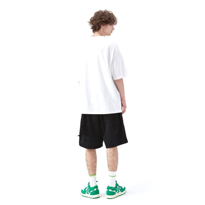 Reflective Teddy Fire Eyes T-Shirt - Graffiti Bear Tee in White