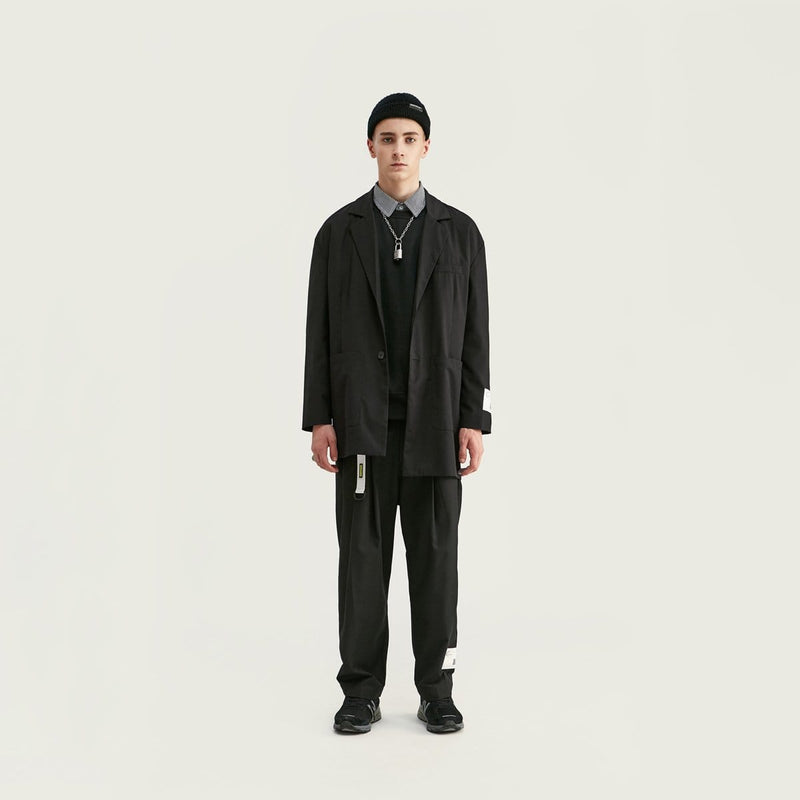 Big Label Relaxed Pants - Buy Oversized Trousers