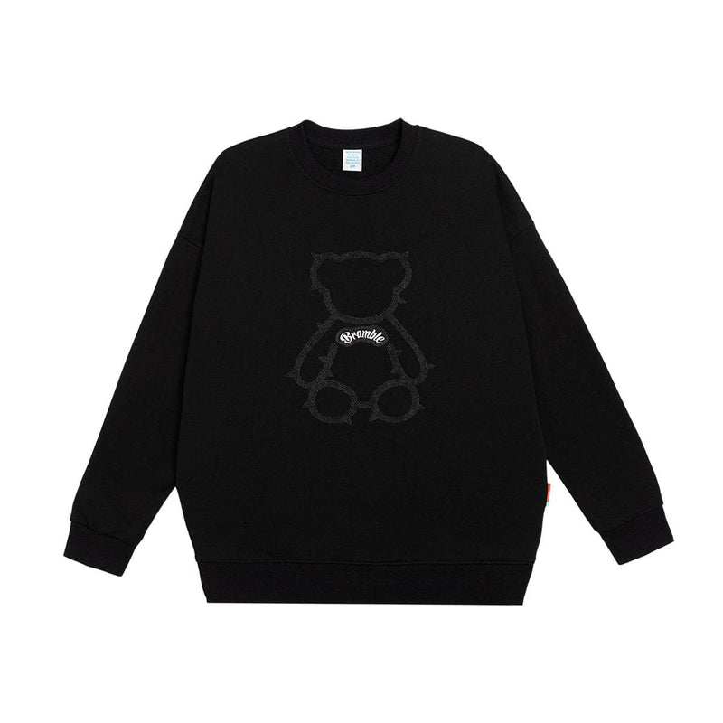 Black Teddy Bear Sweatshirt - Unisex Crewneck Pullover