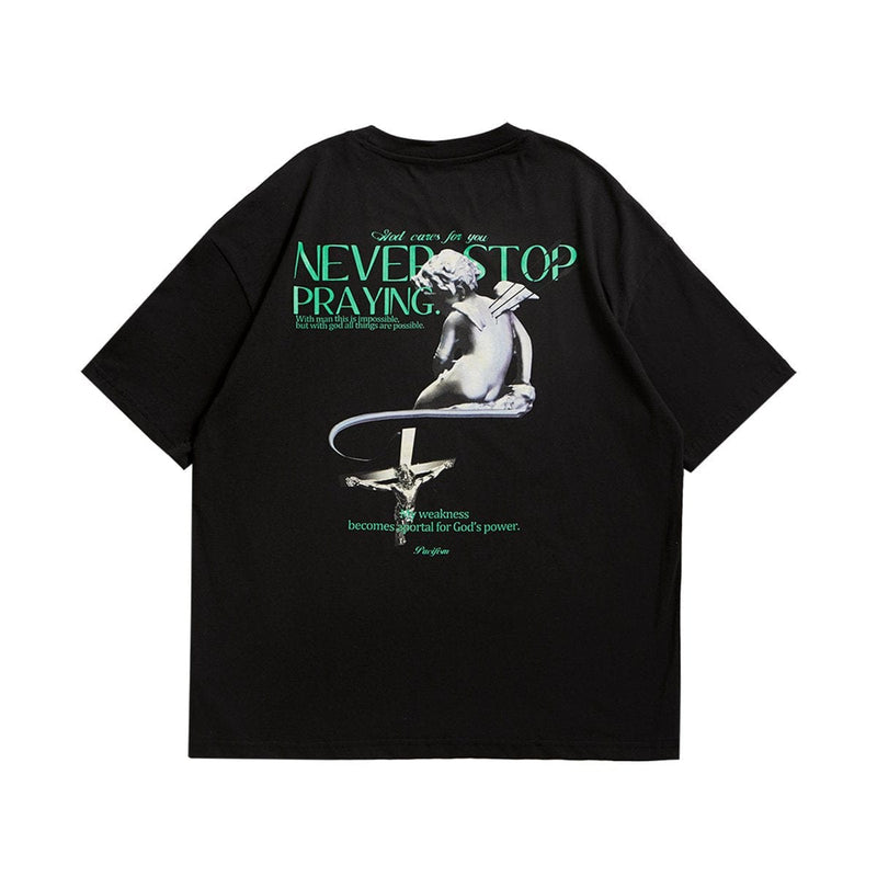 Broken Angel T-Shirt - Never Stop Praying Tee Shirt