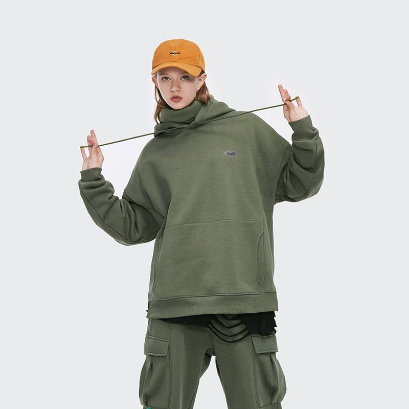 Face Mask Hoodie - Oversized Fit With A High Collar