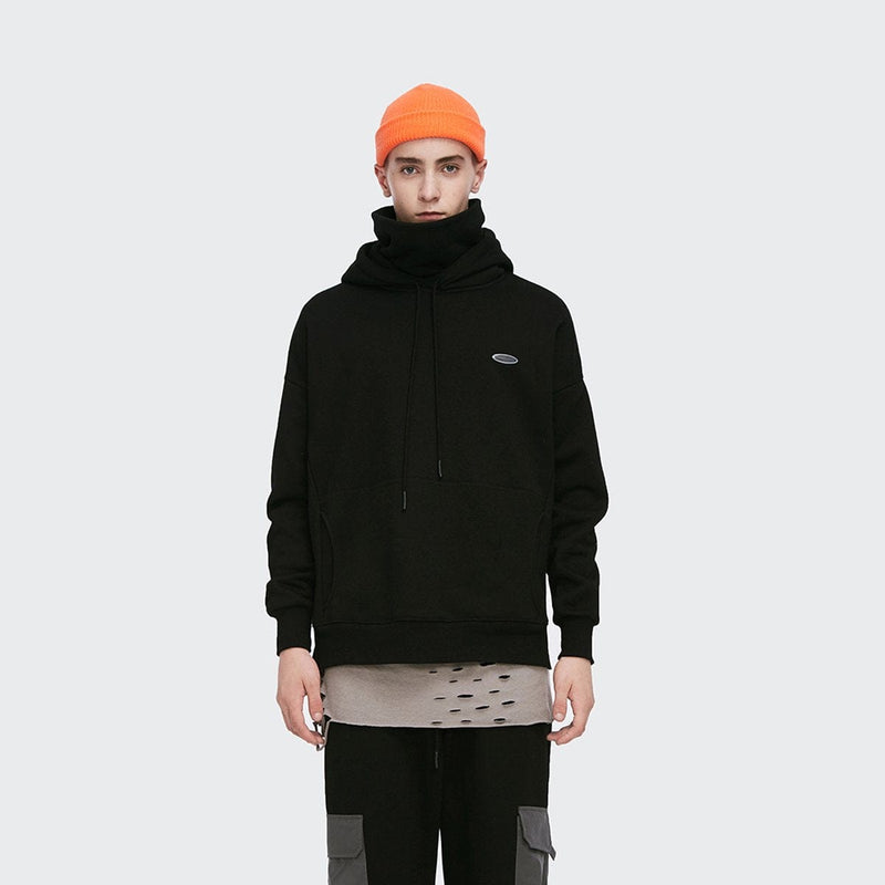 Face Mask Hoodie - Oversized Fit With A High Collar