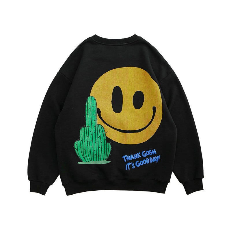 F*ck You Smiley Sweatshirt - Cactus Emoji Sweater