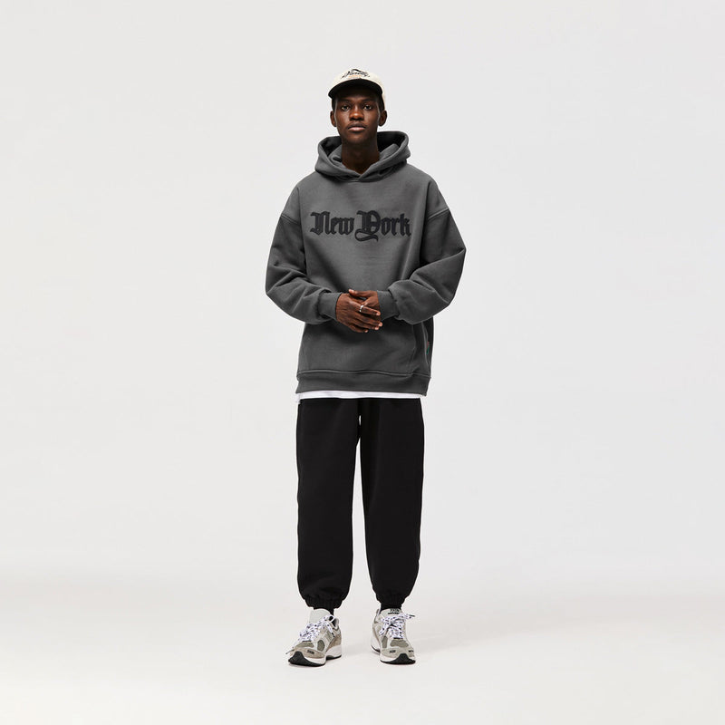 Gothic New York Hoodie - Unisex Relaxed Fit Fleece Pullover