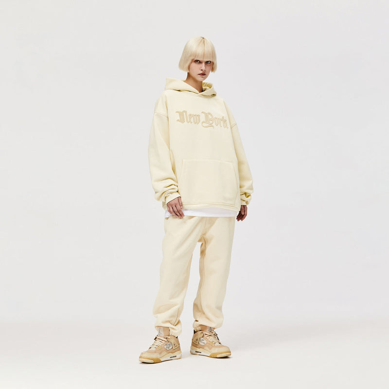 Gothic New York Hoodie - Unisex Relaxed Fit Fleece Pullover