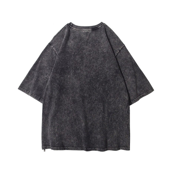 Greek Statue T-Shirt - Side Zip Vintage Oversized Tee
