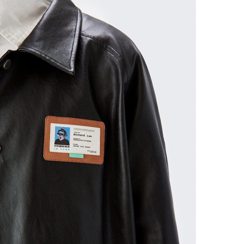 ID Black Leather Jacket - Limited Edition Vintage Jacket