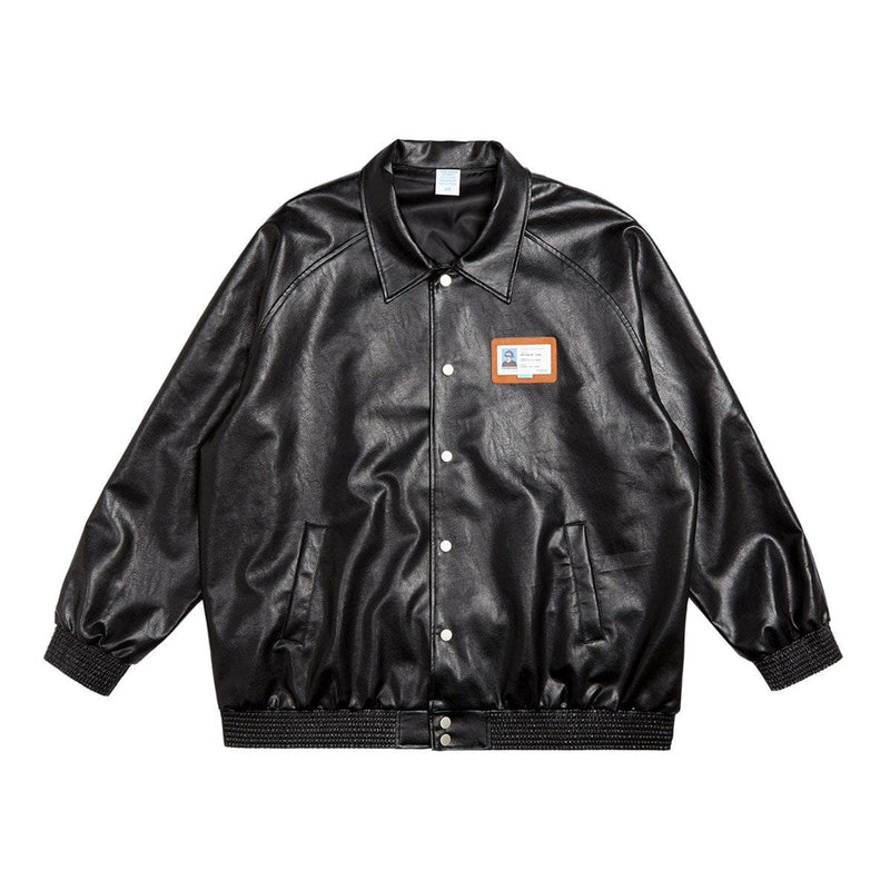 ID Black Leather Jacket - Limited Edition Vintage Jacket