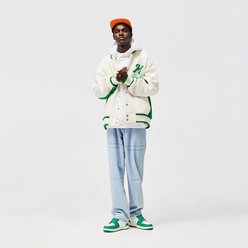 Jacquard Varsity Jacket - Vintage Baseball Jacket