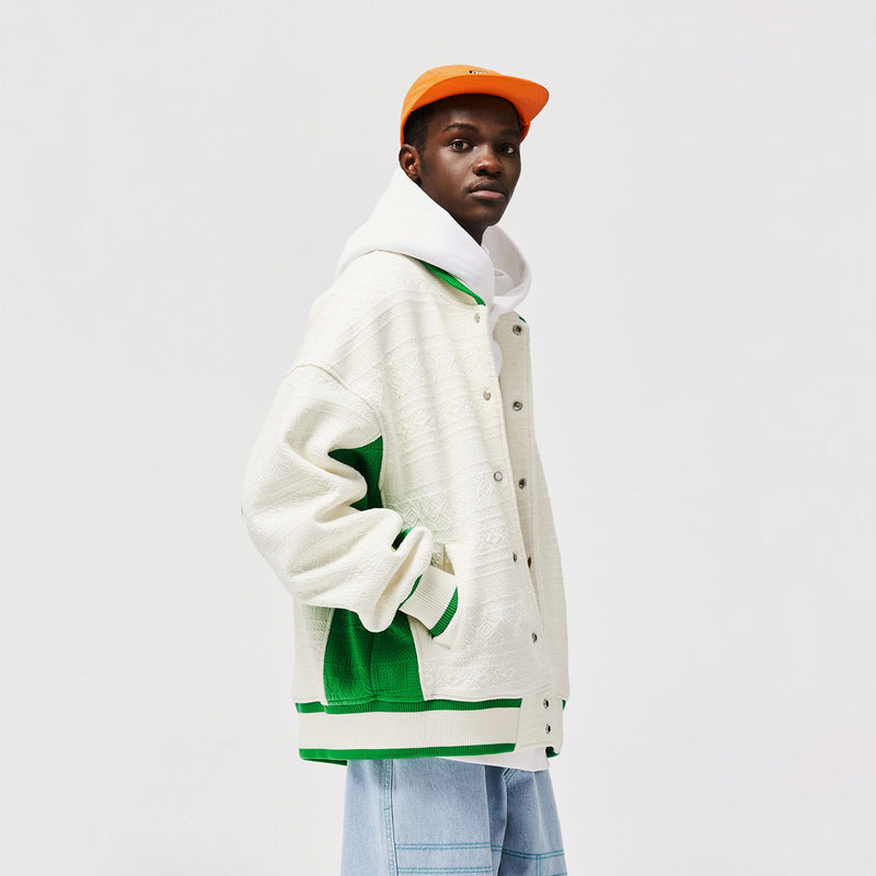 Jacquard Varsity Jacket - Vintage Baseball Jacket
